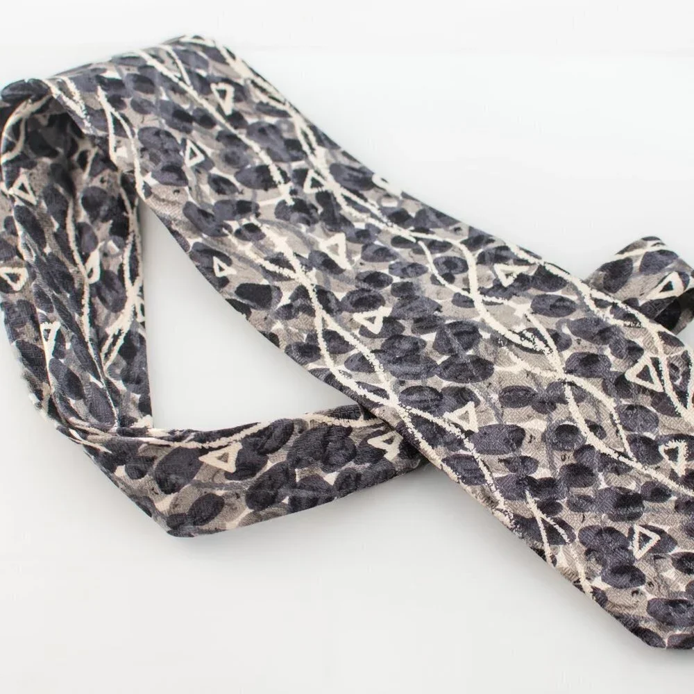 VINTAGE Silk Black Tie - Abstract Design | Karl Lagerfeld